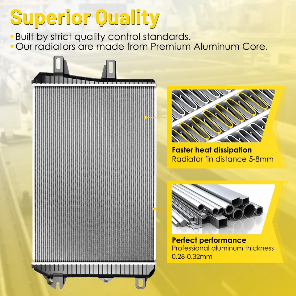 Radiator For 2006-2010 GMC Sierra Chevrolet Silverado 2500 HD 3500 HD 6.6L - Imagem 3 de 4