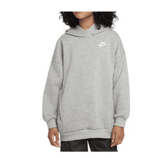 Nike Sportswear Club Fleece Big Kids' Oversized Pullover Hoodie Dark Grey 