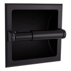 Design House Millbridge Metal Recessed Toilet Paper Holder in Matte Black