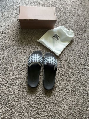 Burberry Check Print Rubber Slides