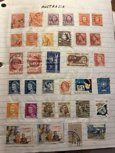 Australia Used Stamp Lot 80+ Mixed Era QEII KGVI Wildlife Butterflies Vintage