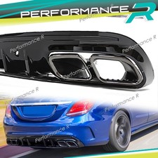 Heckdiffusor mit Auspuffblenden für Mercedes C-Klasse W205 AMG Line/C43 AMG