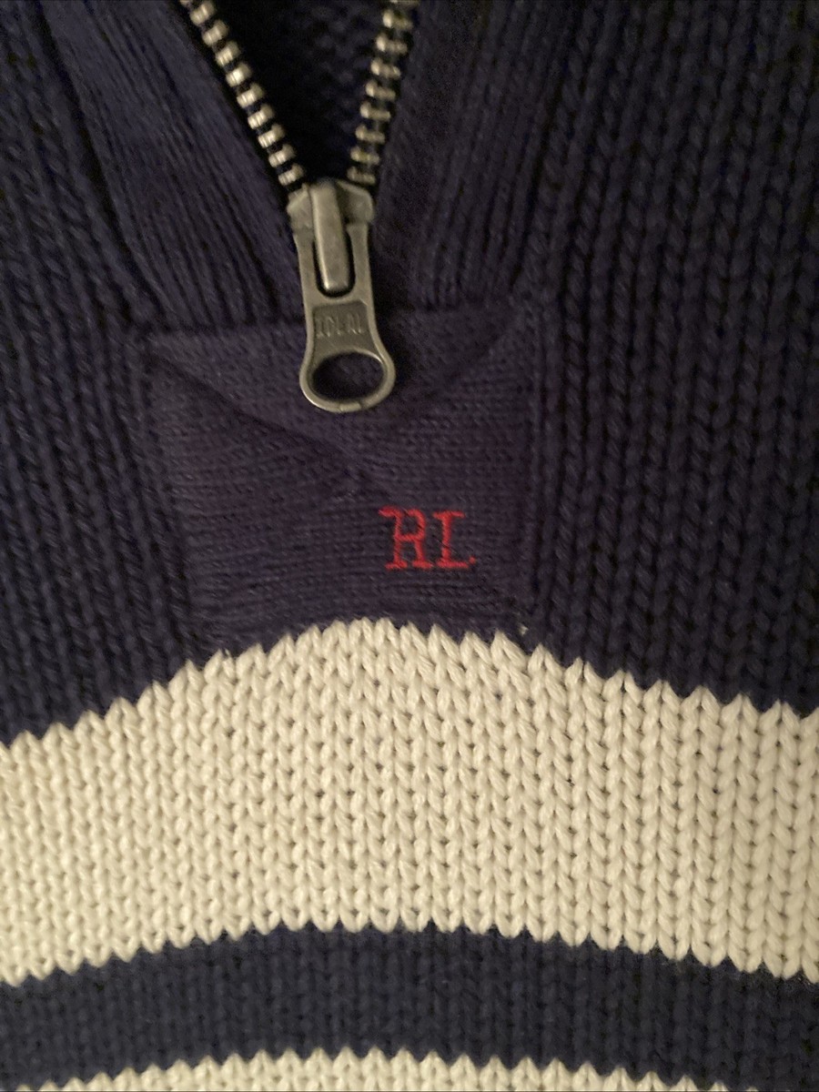 Vintage 90's Polo Jeans Co Ralph Lauren 1/4 Zip Knit Sweater 2XL