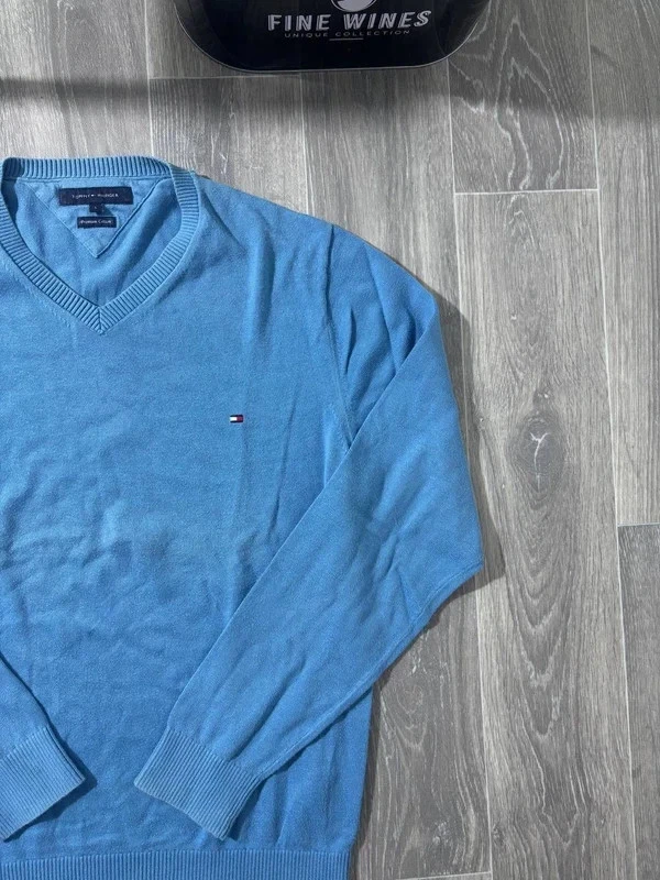 🧶 Maglioncino con Scollo a V “Premium Cotton” Tommy Hilfiger Uomo – Taglia L - Imagen 4 de 4