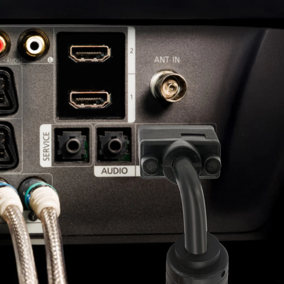 20m S-VGA Kabel Monitor VGA Anschlusskabel schwarz Ferritkern geschirmt - Bild 3 von 4