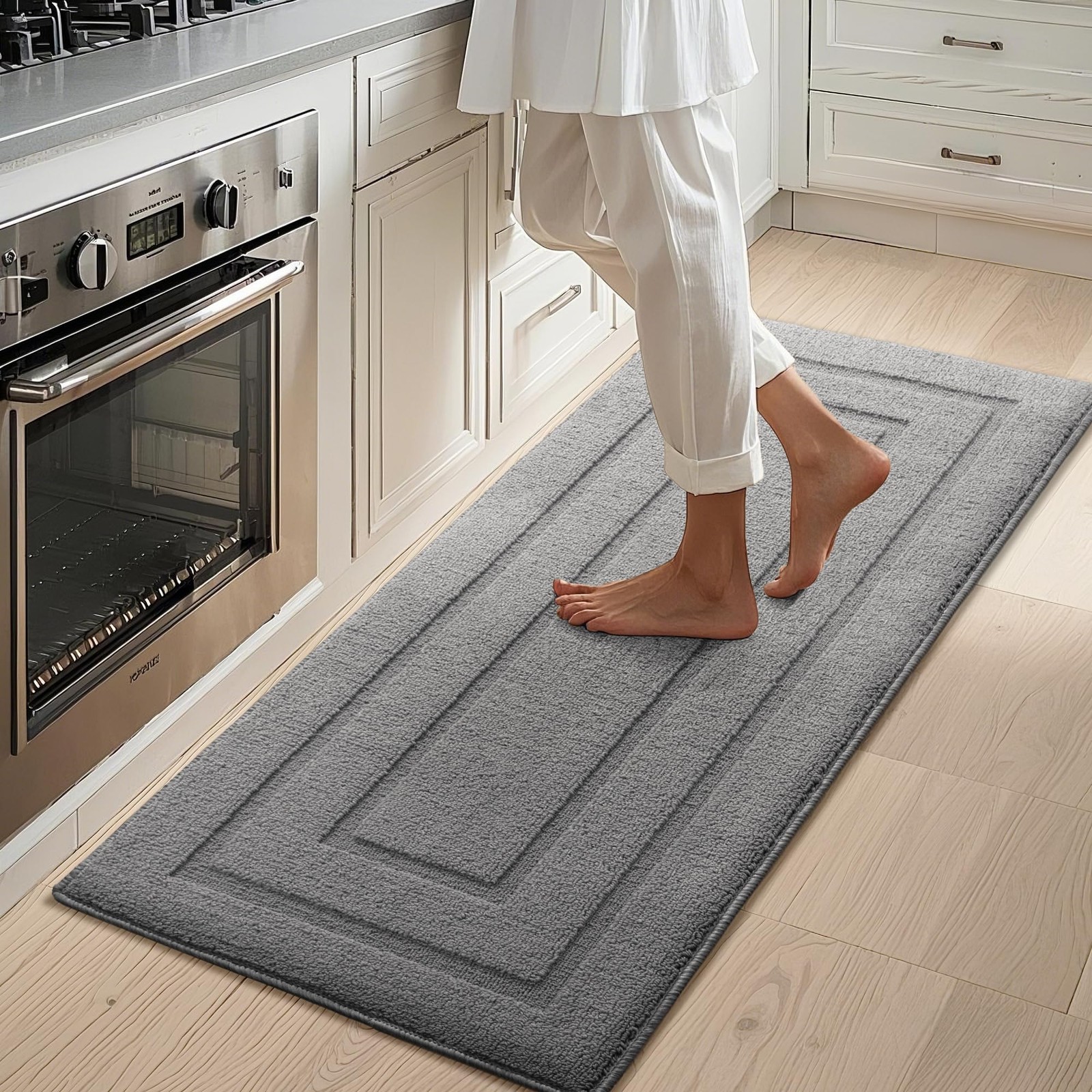 Non-Slip Washable Kitchen Runner Rug 47x20 Thick Floor Mat