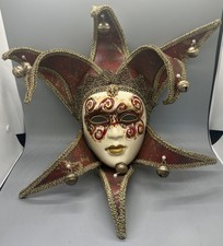 Lavorazione Artigianale Di Venezia Italia Masquerade Jester Mask Wall Decor