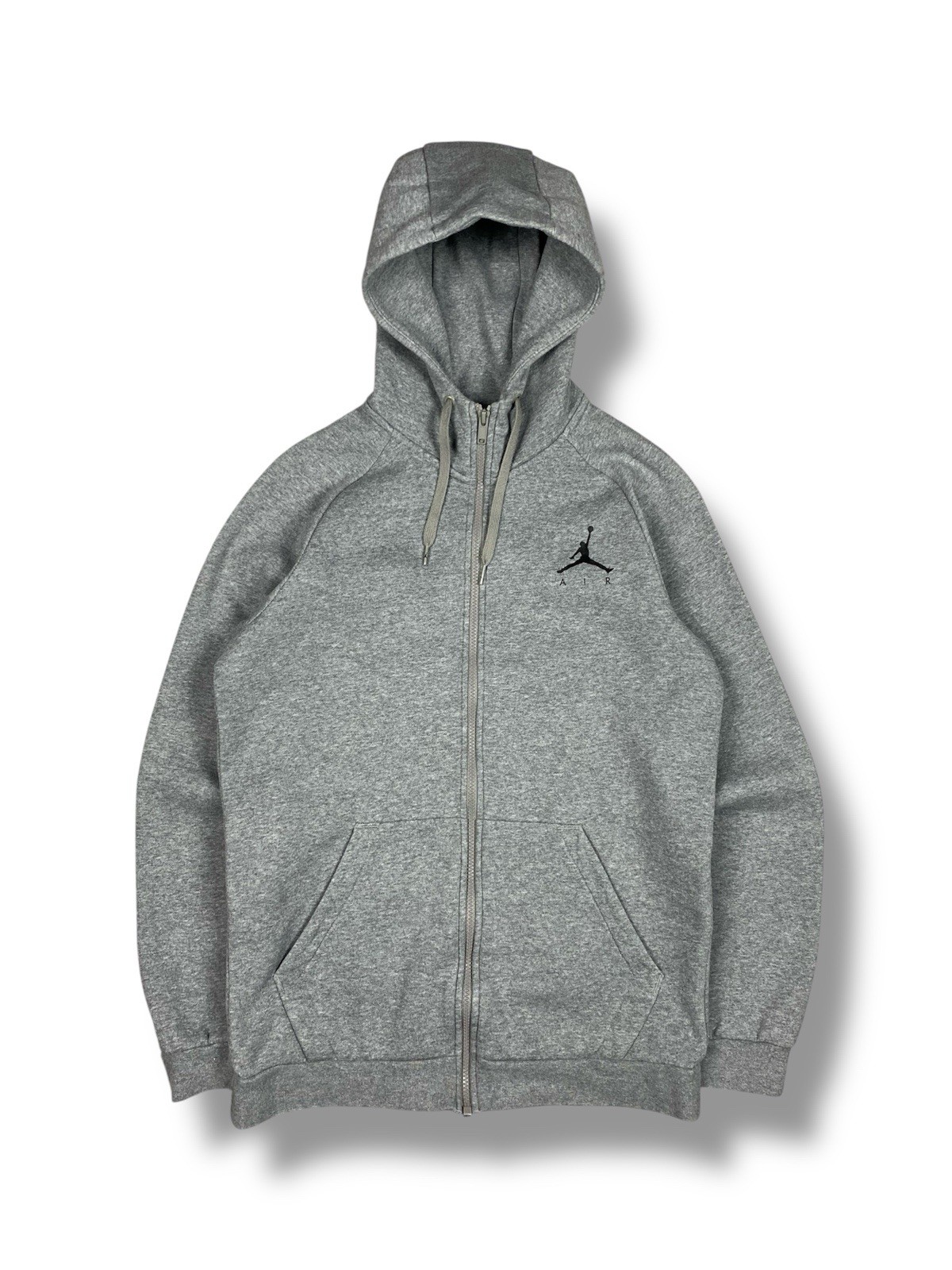Nike Air Jordan Gray Full Zip Hoodie Mens S Jumpman Sweatshirt