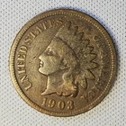 1903 Indian Head Penny One Cent 1c Coin  #AB895