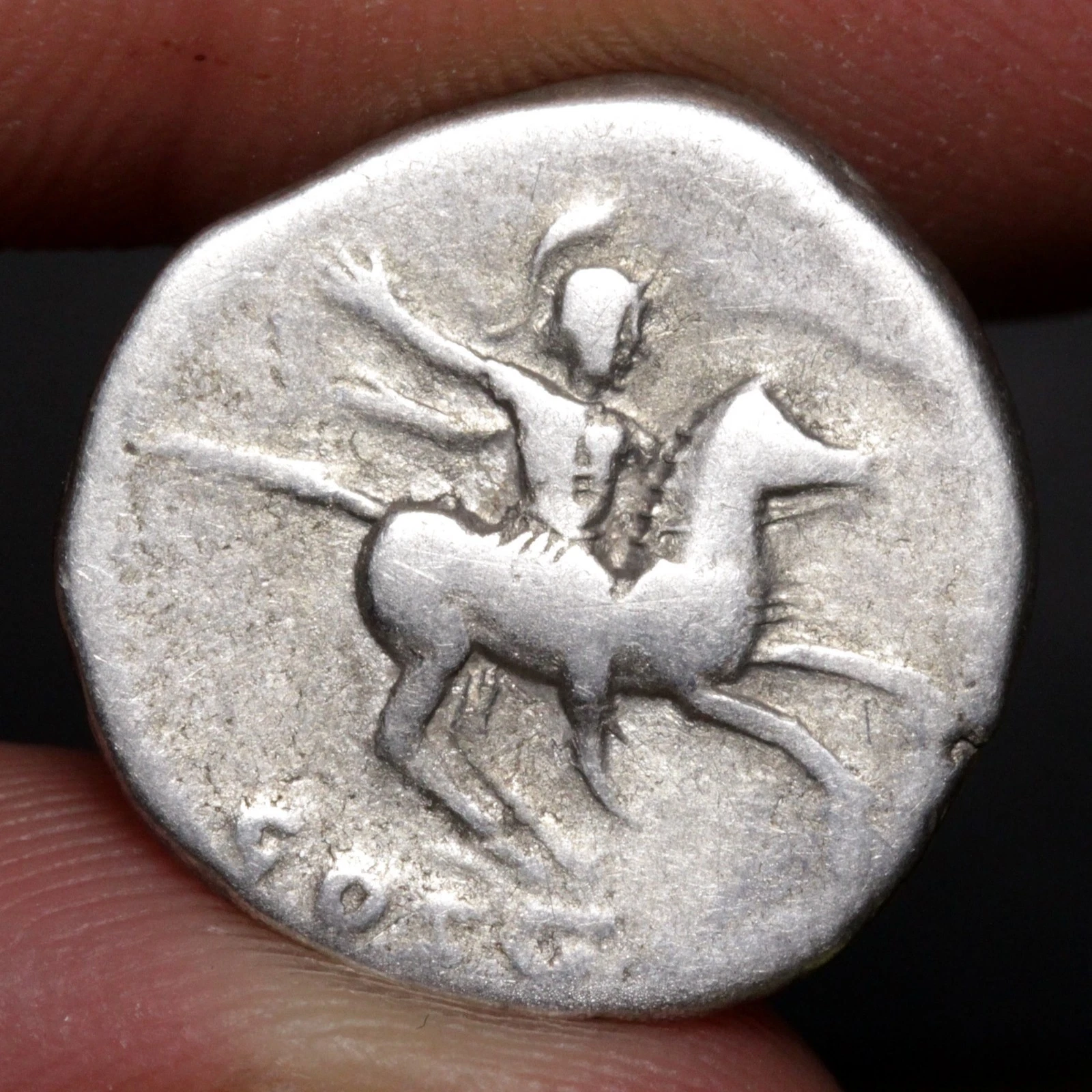 Domitian Horseback Denarius 77AD Ancient Roman Empire Silver Coin