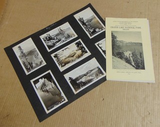 Lote de 14 fotos del Parque Nacional Crater Lake Oregon 1932 folleto y mapa