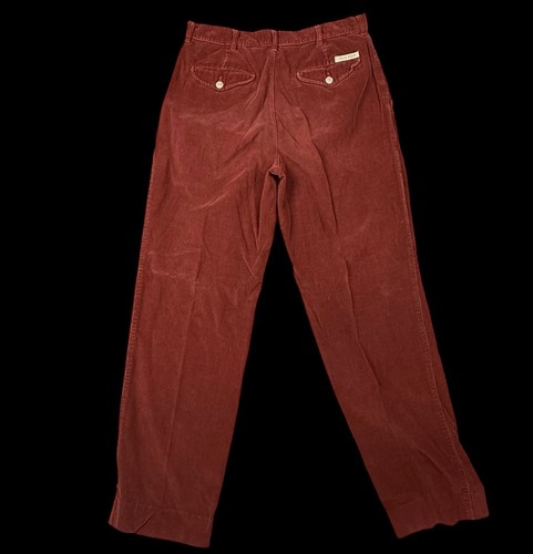 Jeans Calvin Klein vintage pantalone uomo rosso ruggine taglia 32 velluto a coste dritto 100% cotone - Foto 4 di 8