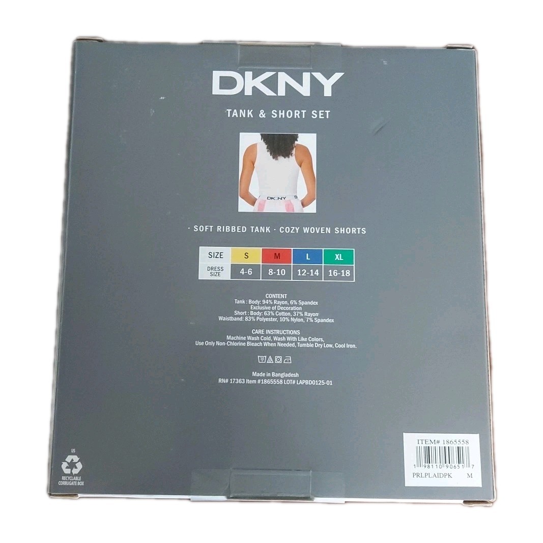 DKNY Women's Tank & Short Set Pajama Nightwear Lounge Matching Set, Soft Cozy image 8