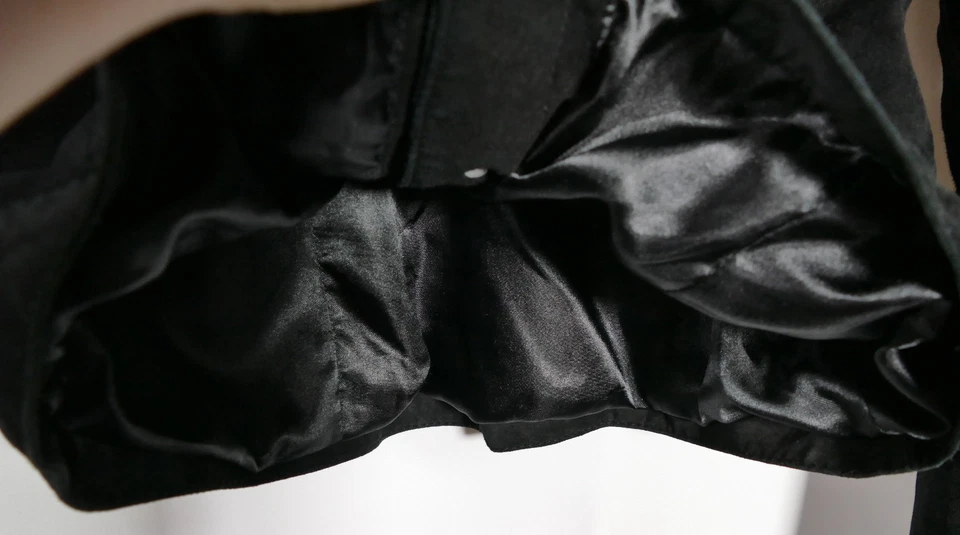 Для Joseph женщин замшевая куртка на пуговицах размер S черный Moto Baddie мотоциклиста опрятный - Изображение 3 из 4