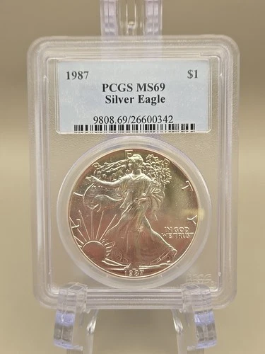 1987 American Silver Eagle Dollar NGC MS69