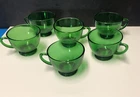 six Anchor Hocking punch bowl cups *green*