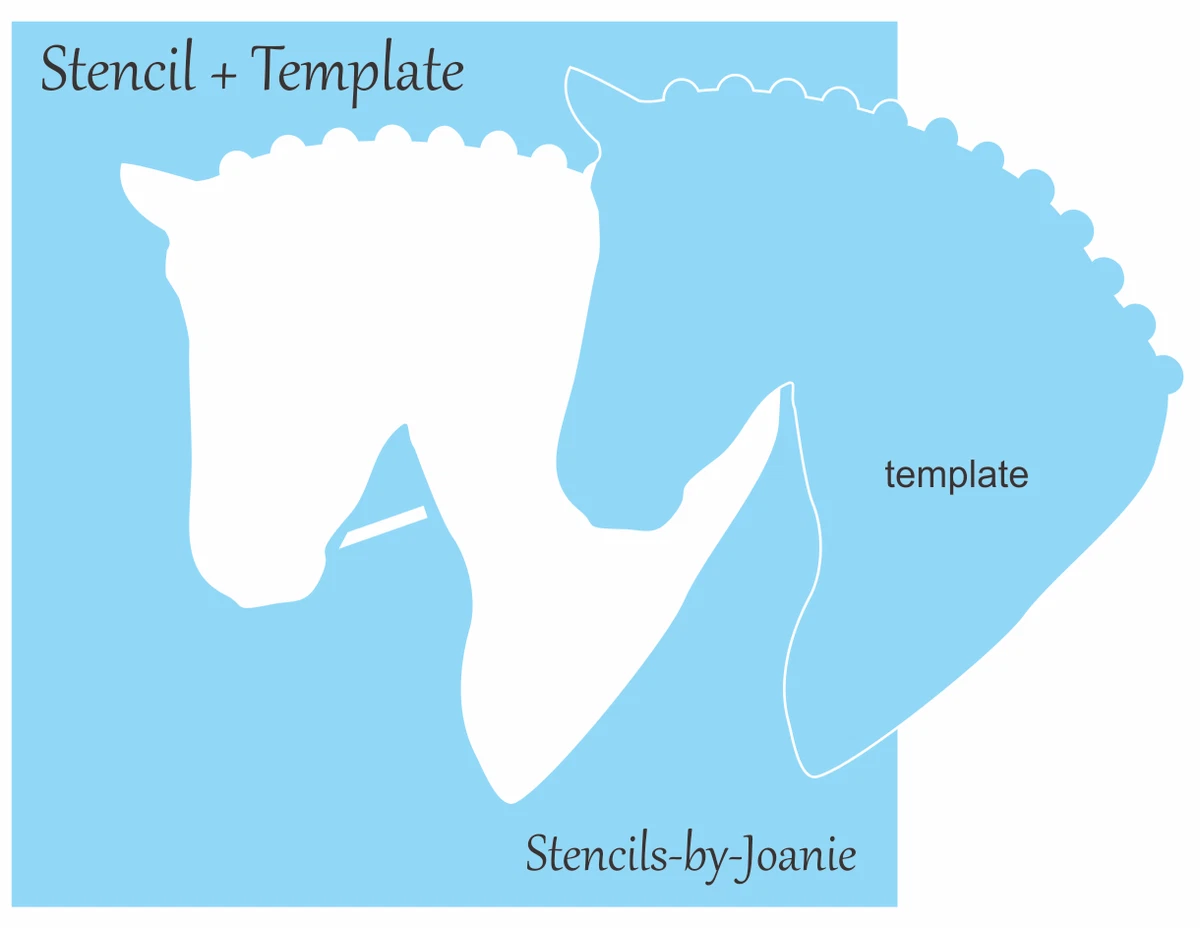 Printable Horse Head Stencil
