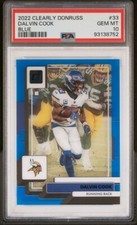 2022 CLEARLY DONRUSS #33 DALVIN COOK PSA 10 GEM MINT BLUE SERIAL #04/99 POP 1