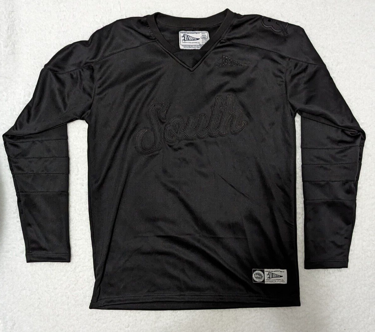85 South All Black Everything Hockey Jersey Size Large