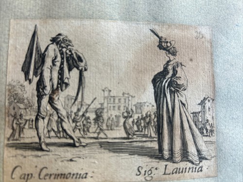 JACQUES CALLOT (1592-1635) Balli di Sfessania " Cap.CERIMONIA/Sig.LAVINIA" - Picture 3 of 5