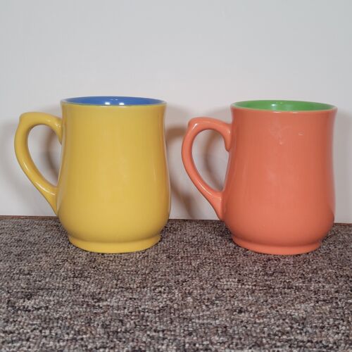 Trade Winds Tableware Funny Faces Mugs Orange And Yellow - Picture 5 of 10