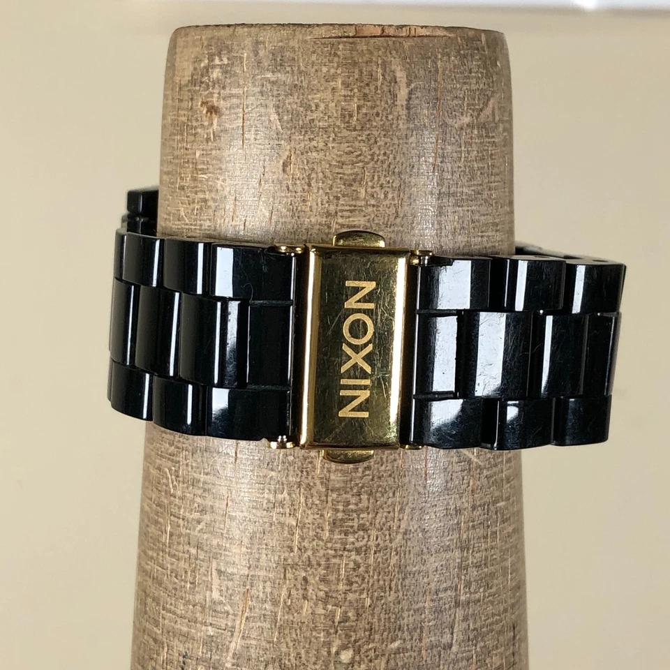 Reloj de cuarzo Nixon Time Teller acetato para mujer negro acero inoxidable 40 mm 6" Foto 4 de 4