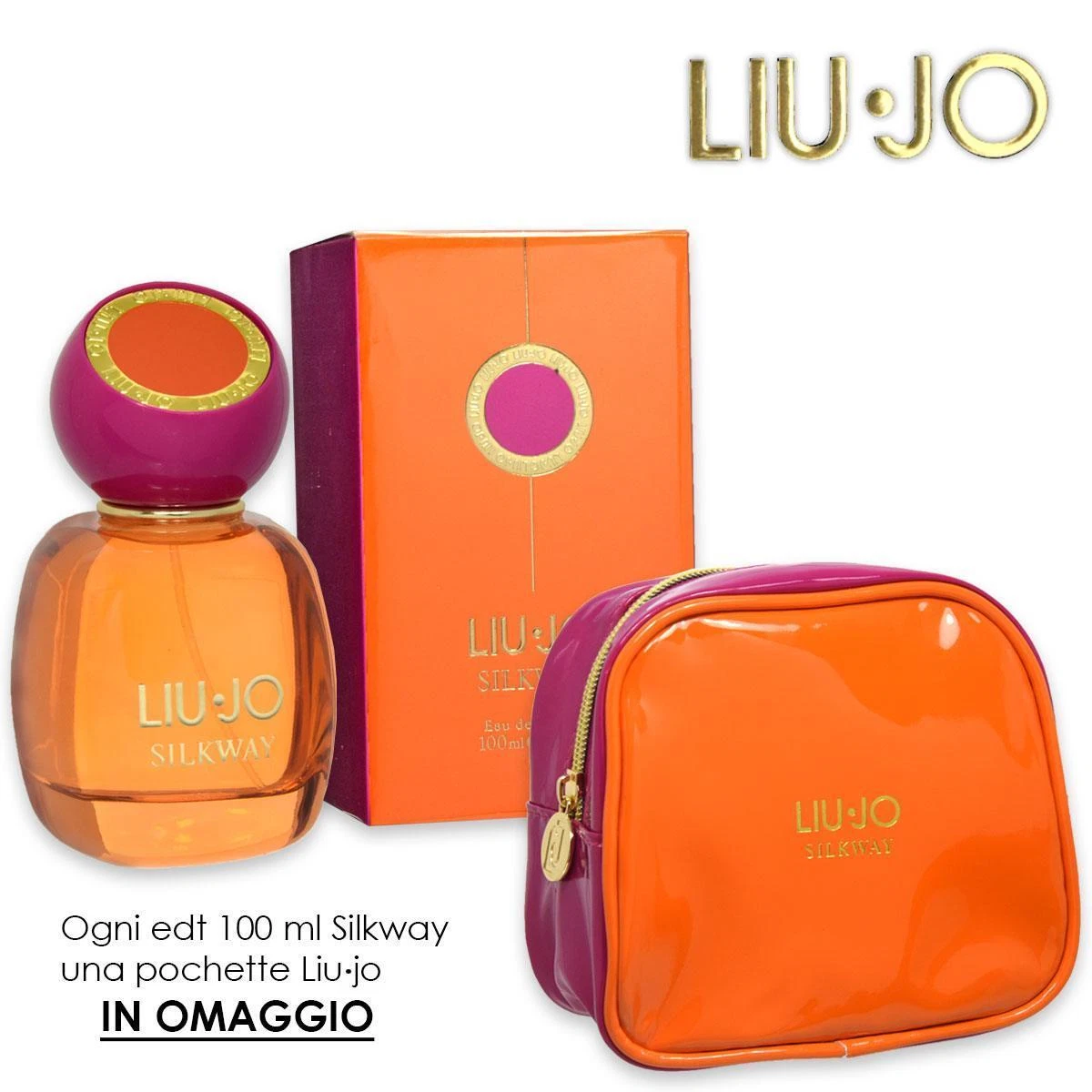 Woman Perfume Liu Jo Silkway EDT 3.4oz+Pochette And Samples Gift Original