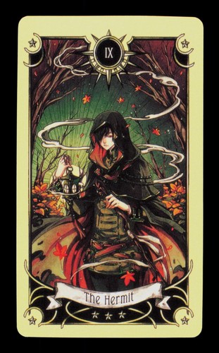 IX-The Hermit Mystical Manga Tarot Card Rann Single