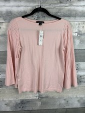 Ann Taylor Women  s Small Pink Sweater With Ruffled Sleeves