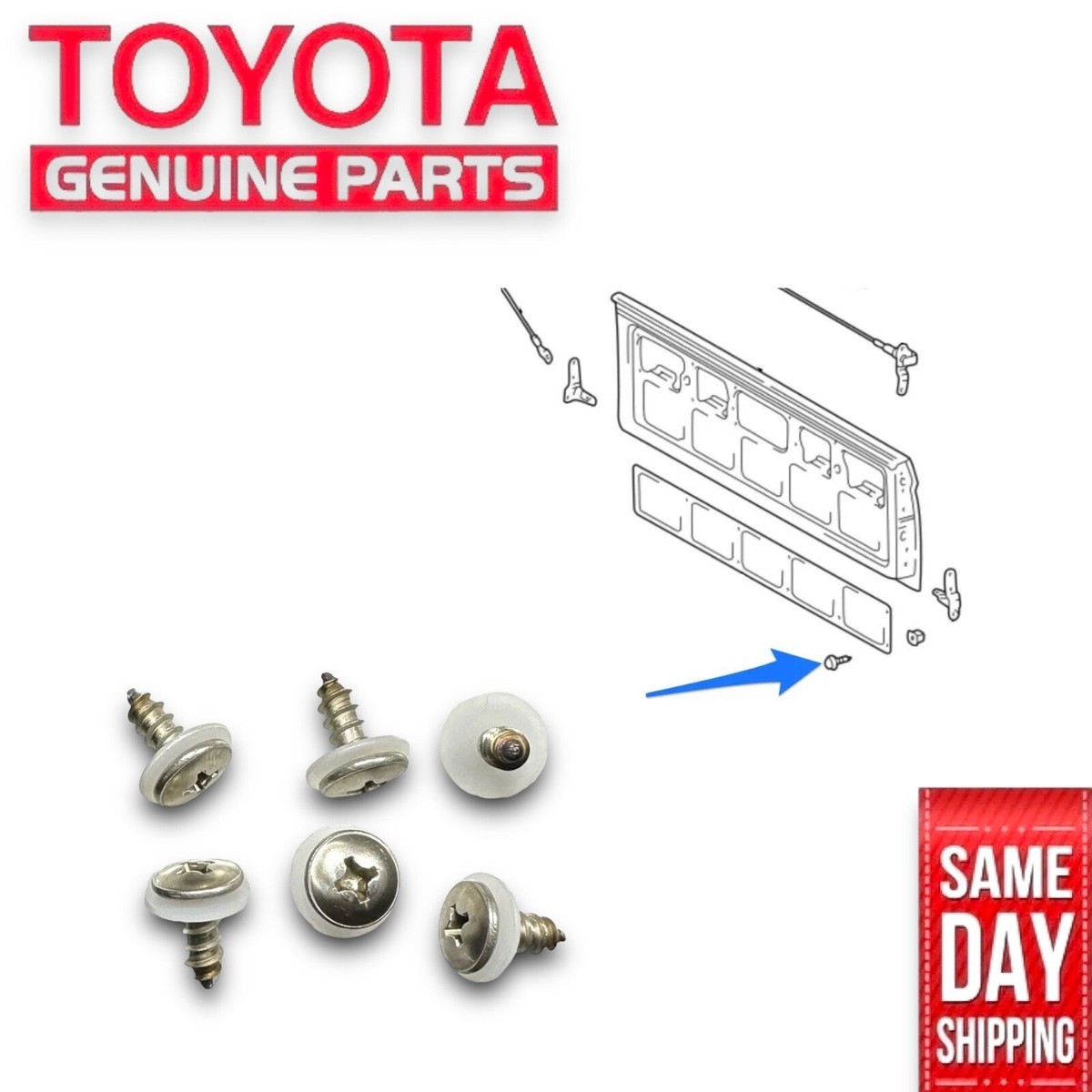93 - 98 TOYOTA T100 REAR TAILGATE SCREW ACCESS COVER PANEL SCREWS