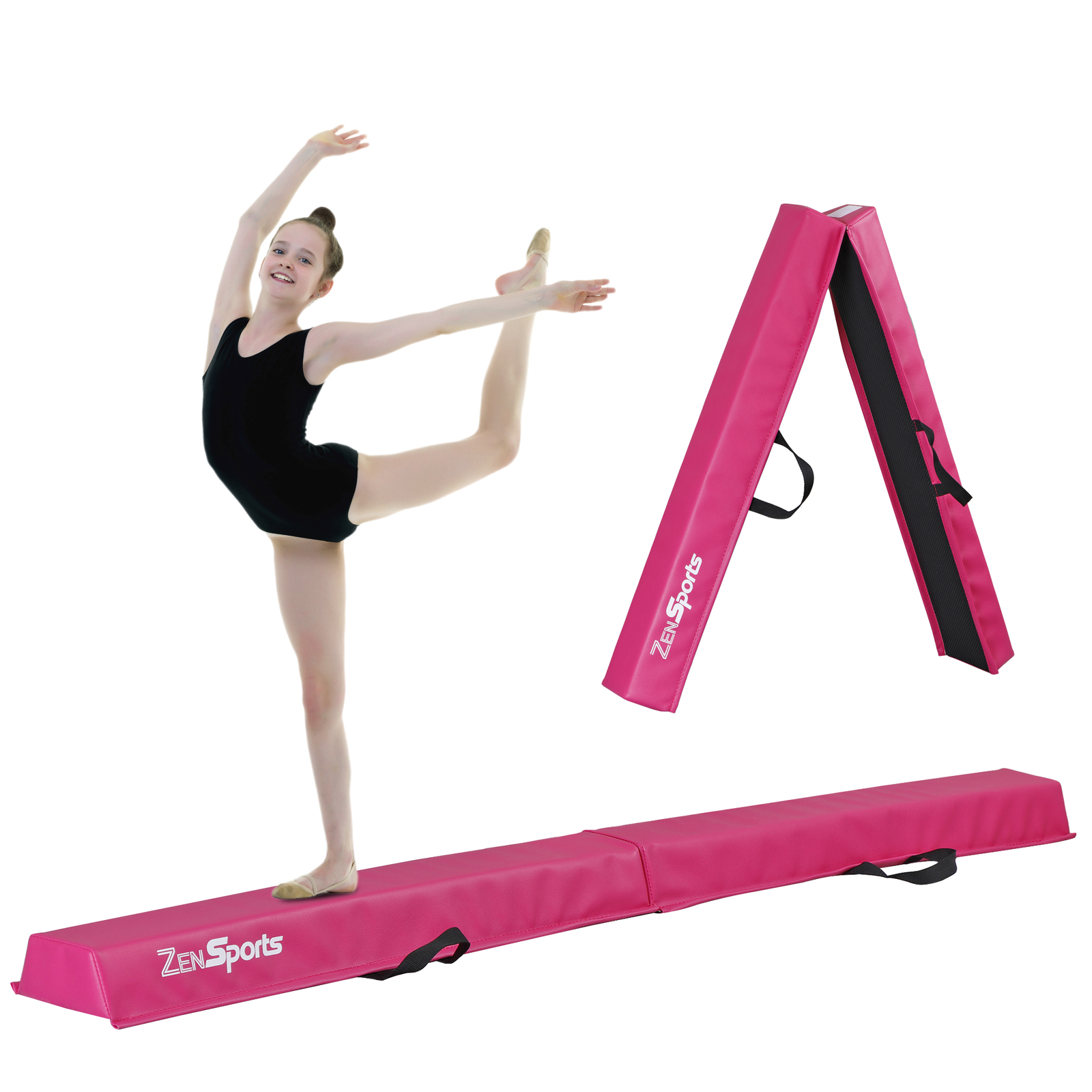 6FT Folding Balance Beam Gymnastics Beam for Practice Training with Carry Handle