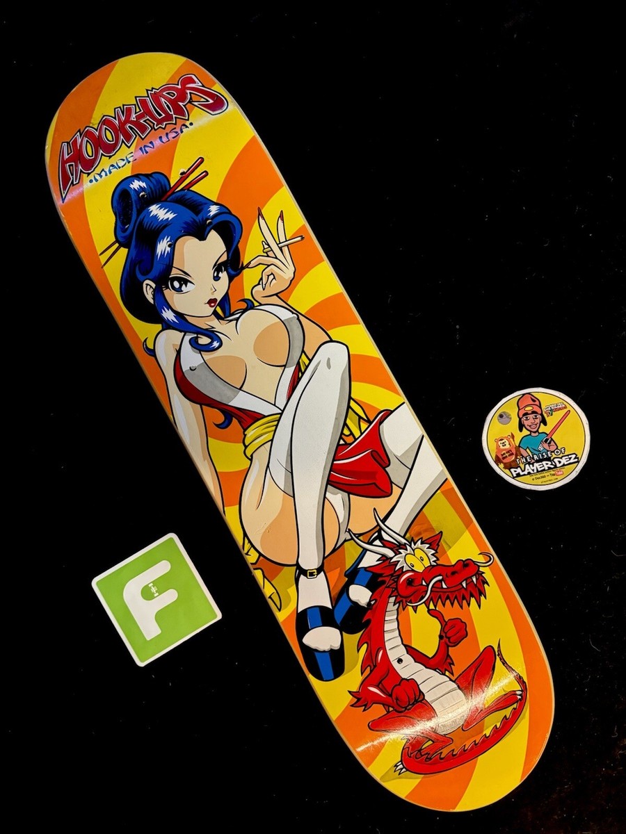 SUPER RARE 2000s OG Hook Ups Geisha 2 VINTAGE Skateboard SUPER RARE 2000s OG Hook Ups Geisha 2 VINTAGE Skateboard