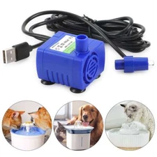 LED Electric Cat Pet Drinking Water Fountain Pump Rechargeable Motor Replacement