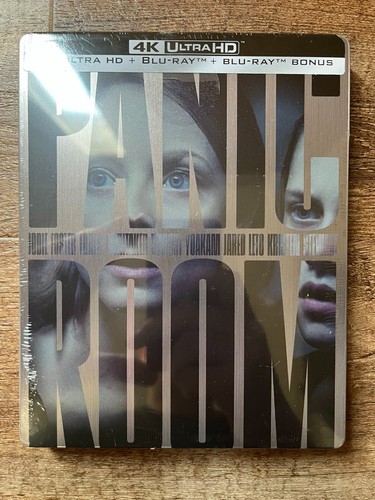 Panic Room w. Steelbook (4K UHD + Blu-ray, 2002, EU Import, Region Free) *NEW*