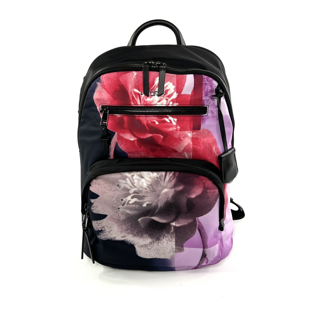 TUMI Harriet Womens Laptop Backpack Black Red Gallery Floral