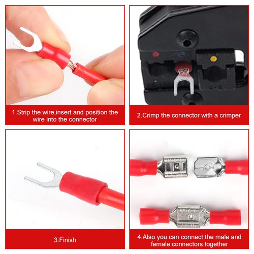 280-tlg Kabelschuhe Sortiment Box Auto KFZ Steckverbinder Flachstecker Satz Set - Bild 3 von 9