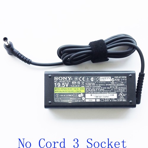 Chargeur de batterie authentique du fabricant d'origine pour Sony Vaio VGN-CS320J/P VGN-CR290 VGN-CR590 90W - Photo 1/4