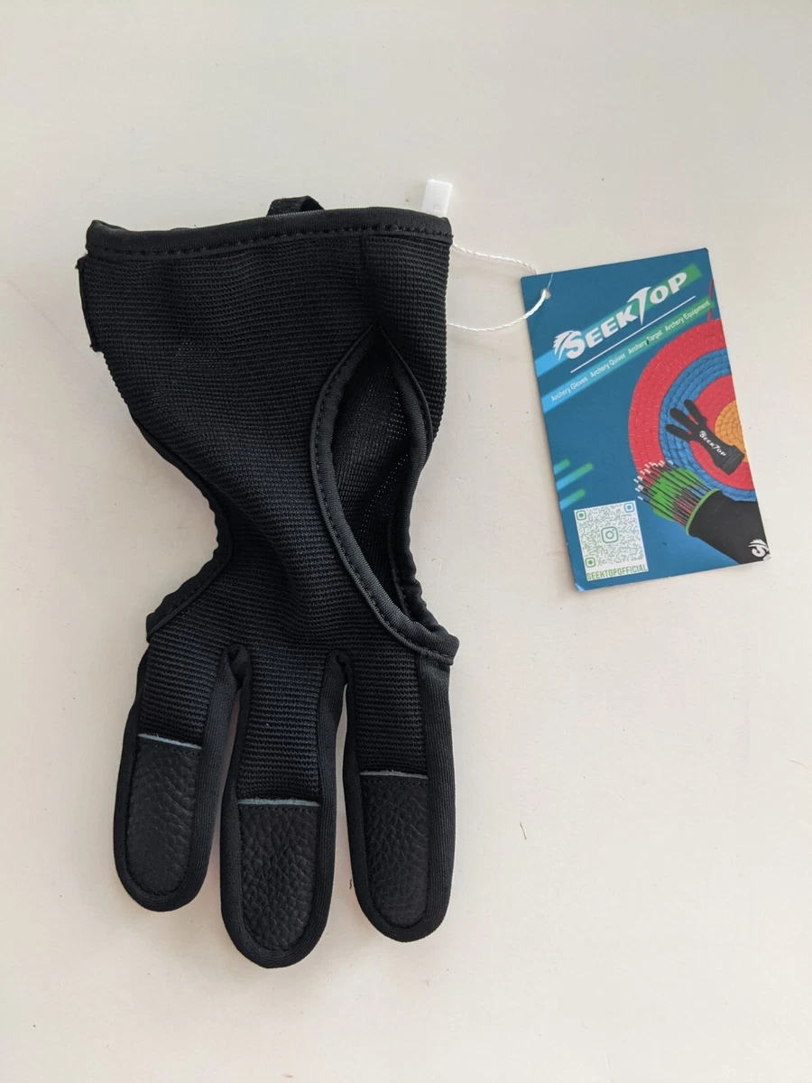 Archery Gloves Shooting Hunting Leather 3 Finger Protector For Men