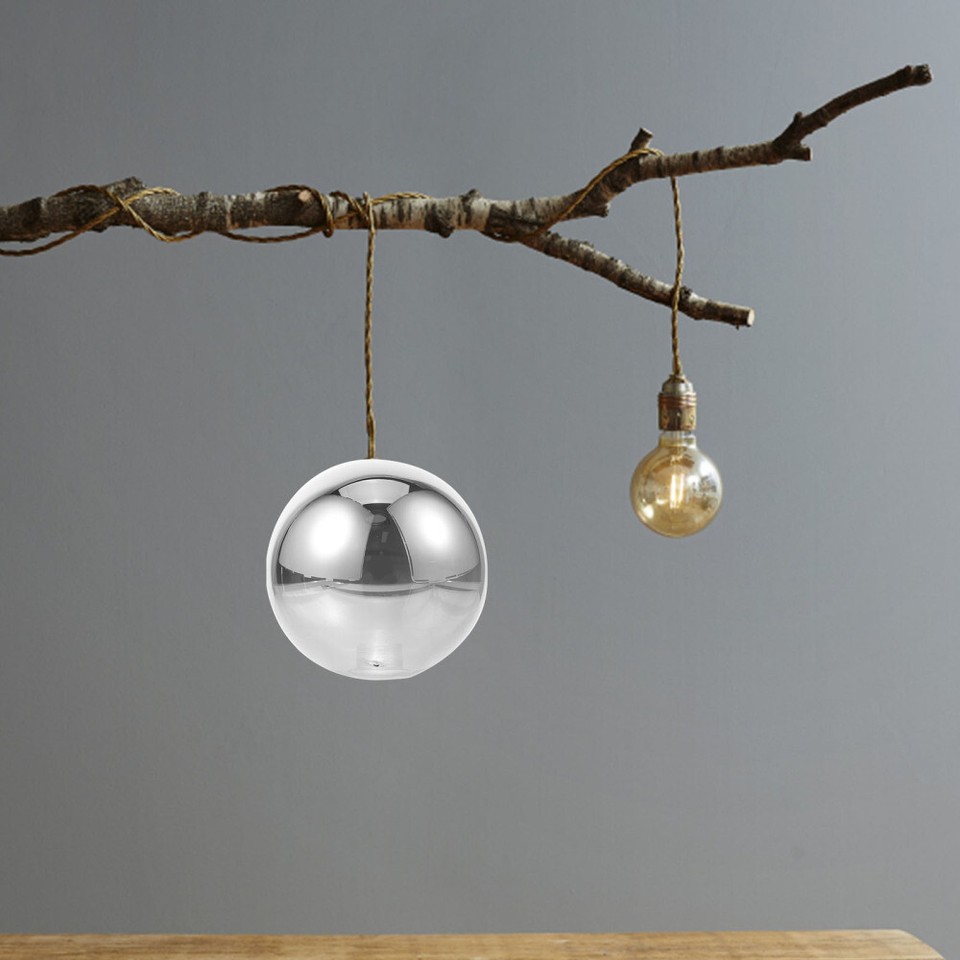 Smoke Gray Ball Glass Lampshade Pendant Light Replacement Globes