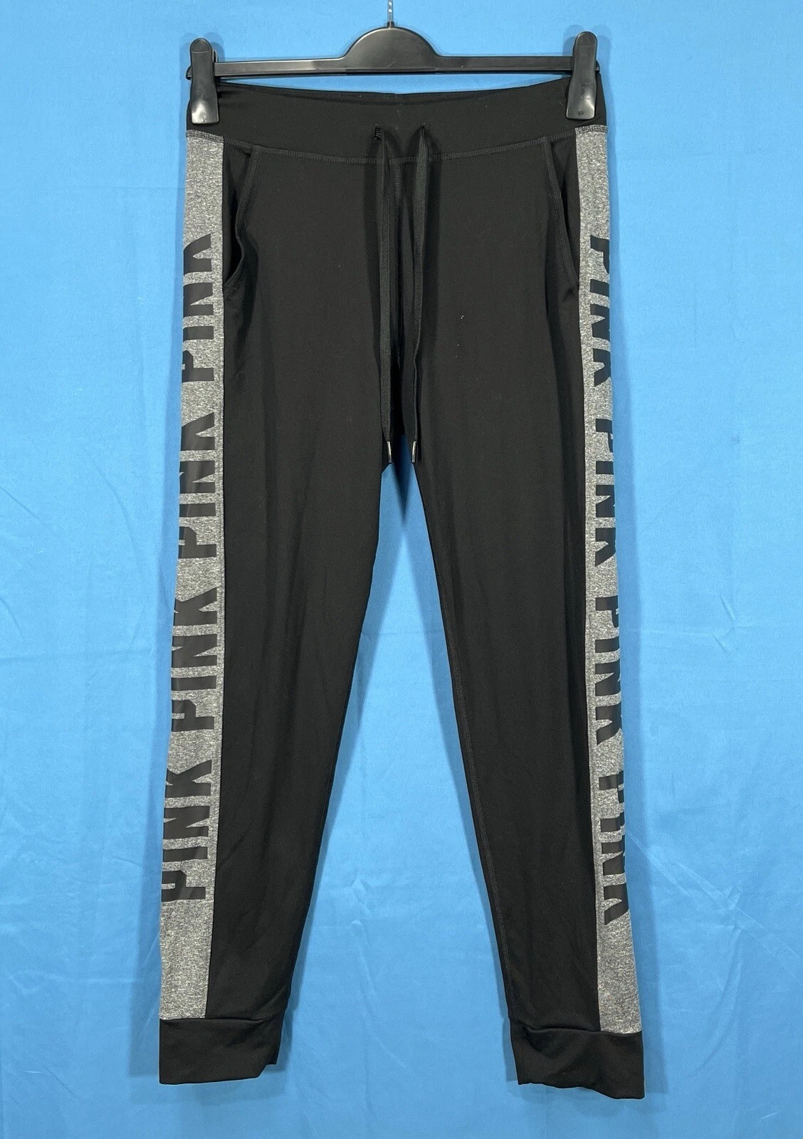 victoria-secret-vs ultimate stretch knit logo spellout sweatpants