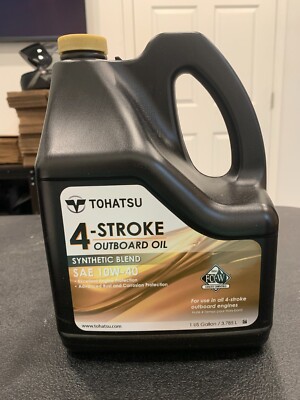 TOHATSU 1 US Gallon, 4-Stroke Outboard Oil Synthetic Blend, SAE 10W-40