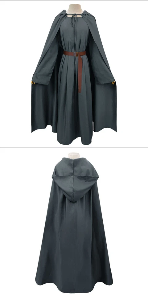 Gandalf Disfraz Cosplay Gris Hechicero Uniforme Gorra Sombrero Foto 4 de 4