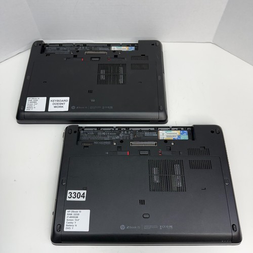 Lot of 2 HP ZBook 15 15.6" i7 4th Gen 32GB RAM Laptops AS IS BOOTS INCOMPLETE - Picture 9 of 10