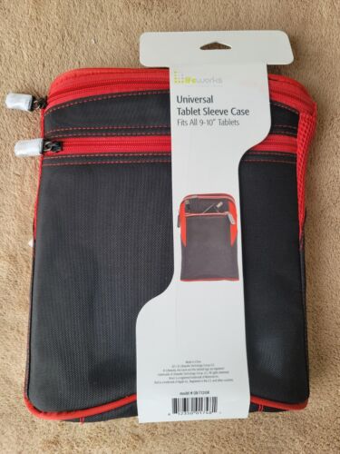 Universal Tablet Sleeve Case 8" W X 10"H X 1" T By Life Works For 9-10" Tablets - Picture 2 of 3