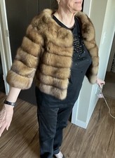 New W Tags 30,000$ Maximilian Furs Golden Sable Fur Jacket Bolero Size Med Large