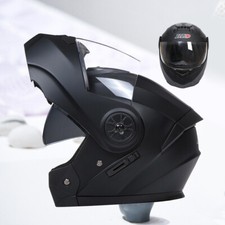 Integral Helm Motorradhelm Sturzhelm Matt Schwarz Klapphelm M, L, XL DE+++