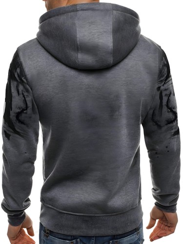 Men's Long Sleeve Hoodie Sweater with Wool Blend, Casual Style, Warm and Comfort - Picture 8 of 37