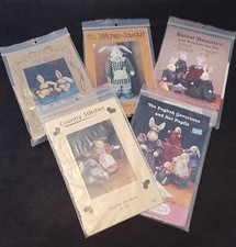 Country Stitches and other Primitive Stuffed Rabbit patterns. Lot Of 5