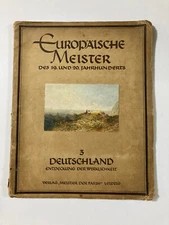 Europäische Meister Deutschland Old German Book 5 Big Plates Karl Scheffler