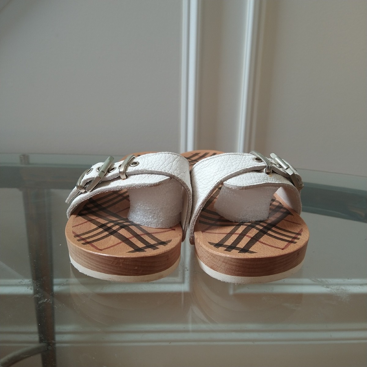 ☆極美品☆ 現行 バーバリー スライド サンダル ノバチェック 40サイズ 極美品 現行 BURBERRY バーバリー スライド サンダル ノバ